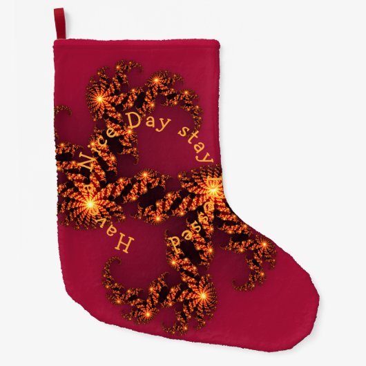 楽し賛美い日を過ごす ラージクリスマスストッキング (正面)