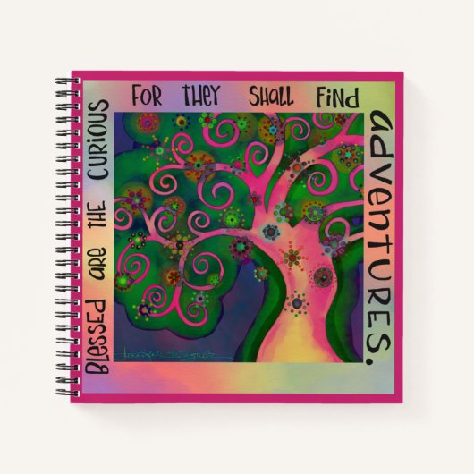 楽し賛美かわいらしい人が好奇心かわいらしだ ノートブック (正面)