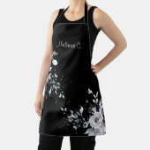 楽なエレガンスブラック&ホワイトミディアムエプロン エプロン (インサイチュ)