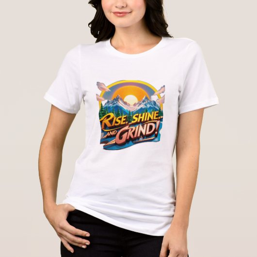 "楽なスタイル: Bella+Canvas Women's Tri-Blend トライブレンドＴシャツ (正面)