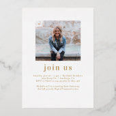 楽なチャームフォイル卒業発表 箔招待状 (裏面)