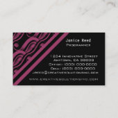 楽なチャーム名刺ブルゴーニュ 名刺 (裏面)