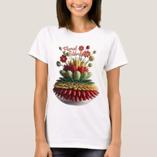楽なチャーム女性基本Tシャツ Tシャツ