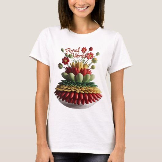 楽なチャーム女性基本Tシャツ Tシャツ (正面)