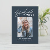 楽なチャーム編集可能なカラー卒業インビタット 招待状 (スタンド正面)