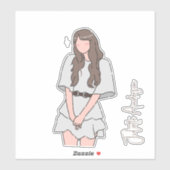 楽な美しいガールカスタマイズ シール (シート)