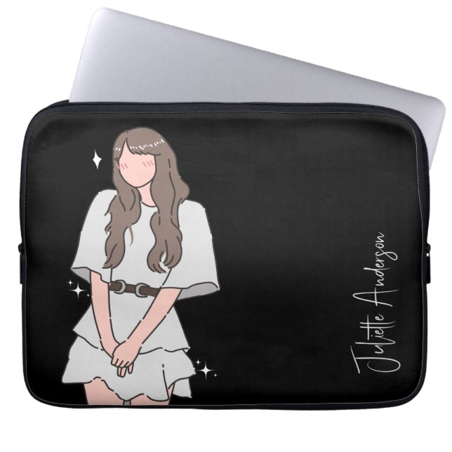 楽な美しいガールカスタマイズ ラップトップスリーブ (正面)