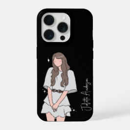 楽な美しいガールカスタマイズ iPhone 15 PROケース