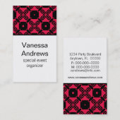 楽な美しい名刺、ホットピンク 名刺 (正面/裏面)