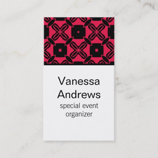 楽な美しい名刺、ホットピンク 名刺 (正面)