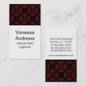 楽な美しい名刺、赤 名刺 (正面/裏面)