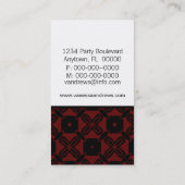 楽な美しい名刺、赤 名刺 (裏面)