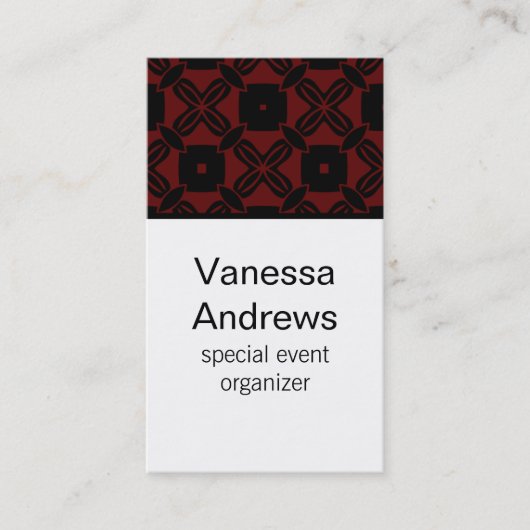 楽な美しい名刺、赤 名刺 (正面)