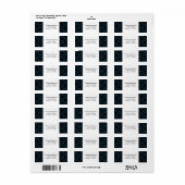 楽な美しい差出人住所ラベル ラベル (フルシート)