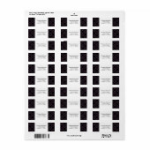 楽な美しい差出人住所ラベル ラベル (フルシート)