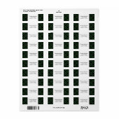 楽な美しい差出人住所ラベル ラベル (フルシート)