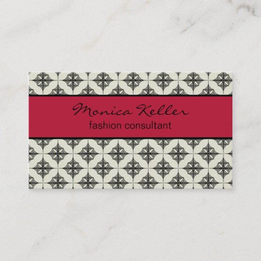 楽に使スタイリッシュえる名刺、マゼンタ 名刺 (正面)