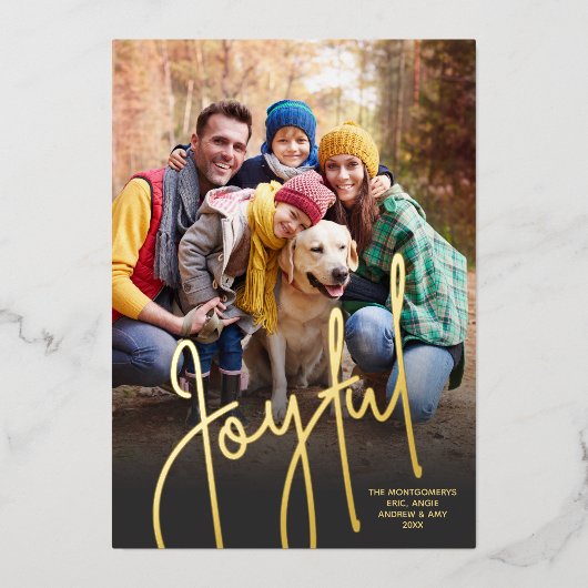 楽エレガントしい写真 箔シーズンカード (正面)