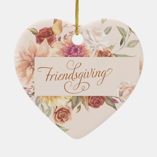 楽パーソナライズされたしエレガントい友情 セラミックオーナメント (裏面)