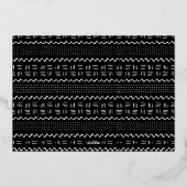 楽モダンしいクワンザムードクロス柄の写真金ゴールド 箔シーズンカード (裏面)