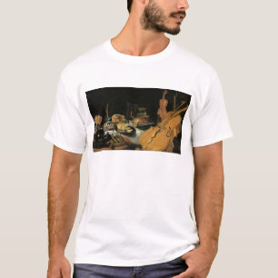 楽器が付いている静物画、1623年 Tシャツ