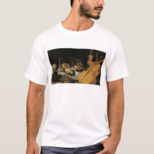 楽器が付いている静物画、1623年 Tシャツ (正面)