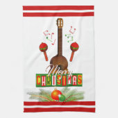 楽器でクリスマスを祝おう キッチンタオル (縦)