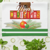 楽器でクリスマスを祝おう キッチンタオル (折り畳み)