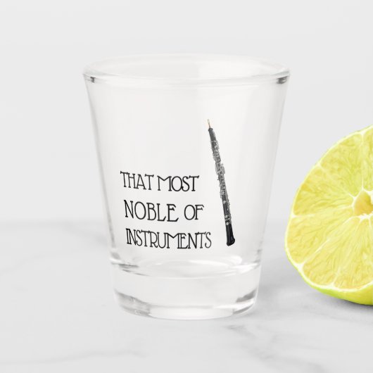楽器のその最も気高い- Oboeの小グラス ショットグラス (正面)