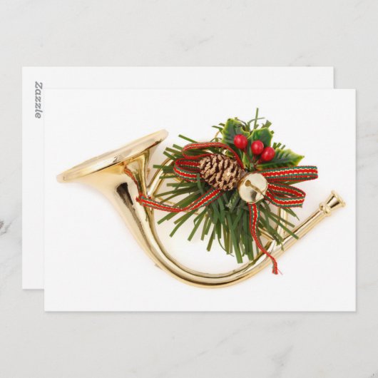 楽器のクリスマスのオーナメント シーズンカード (正面/裏面)