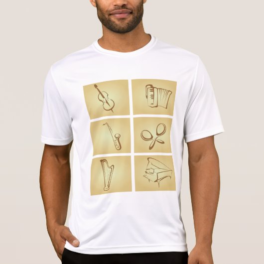 楽器のスケッチ Tシャツ (正面)