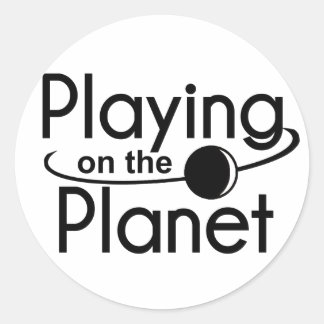 楽器の例のステッカー- 6のセット ラウンドシール