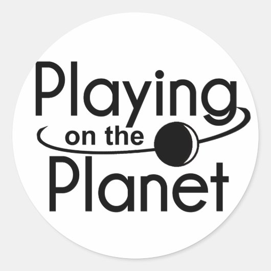 楽器の例のステッカー- 6のセット ラウンドシール (正面)