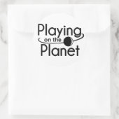 楽器の例のステッカー- 6のセット ラウンドシール (バッグ)