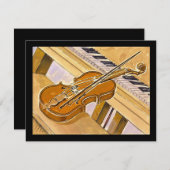 楽器の演奏会かパーティの招待状 招待状 (正面/裏面)