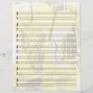 楽器をテーマにしたスタッフの金ゴールド紙