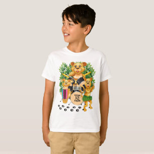 楽器を演奏しているアフリカのサファリのライオン Tシャツ
