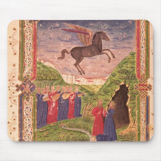 楽器を演奏している9匹のムーサ マウスパッド (正面)