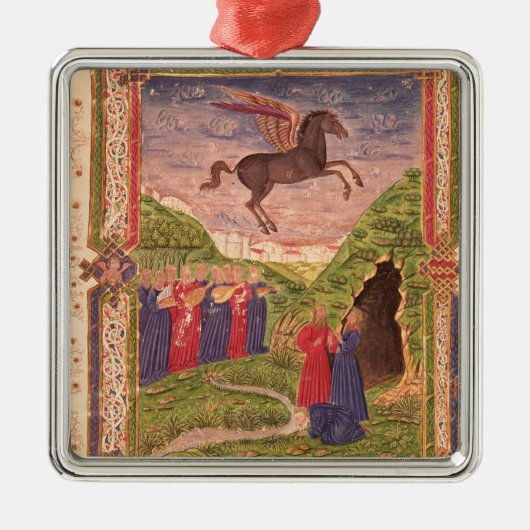 楽器を演奏している9匹のムーサ メタルオーナメント (正面)