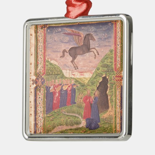 楽器を演奏している9匹のムーサ メタルオーナメント (左)