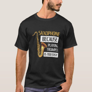 楽器サキソフォン引用文 Tシャツ