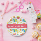 楽器パターン キッズ誕生日パーティー ペーパープレート (パーティー)