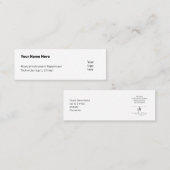 楽器型オブジェクトなしロゴミニ スキニー名刺 (正面/裏面)