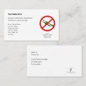 楽器形状のオブジェクトなしGrタプト私は何を。 名刺 (正面/裏面)