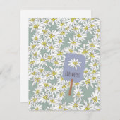 楽器植物学の手描きエーデルワイス音 ノートカード (正面/裏面)