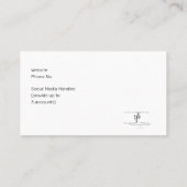 楽器状の物体は存在しない。タプト私は何と。 名刺 (裏面)