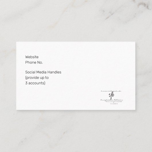 楽器状の物体は存在しない。タプト私は何と。 名刺 (裏面)