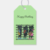 楽器群が緑に染まる楽譜 ギフトタグ (裏面)