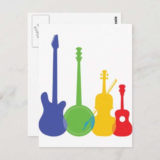 楽器色 ポストカード (正面/裏面)