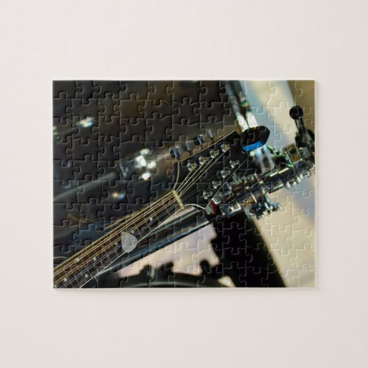 楽器音楽はギターの楽器をドラムをたたきます ジグソーパズル (横)